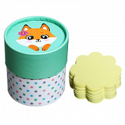 блок бумаги для записей фигурный 7 х 7см, 700 листов, 75 г/м2, devente. cute.fox, в картонной коробк