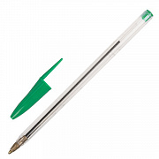 ручка шариковая staff basic budget bp-02, зеленая, линия письма 0,5мм, 143761
