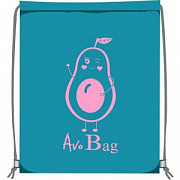 сумка для сменной обуви lamark "avobag", 34х42 см, на шнурке, светоотраж. элементы, бирюза