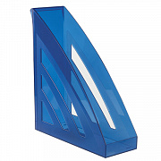 лоток вертикальный brauberg "office style", 245х90х285 мм, тонированный синий, 237282