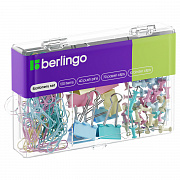 набор мелкоофисных принадлежностей berlingo, 120 предметов, ассорти пастель, пласт.уп