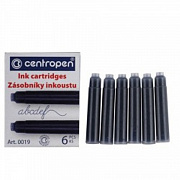 картриджи чернильные синие centropen, комплект 6 шт., 0019/6, 1 0019 0601