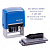 датер самонаборный berlingo "printer 8727", пластик, 4стр. + дата 4мм, 2 кассы, русский, блистер