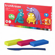 пластилин 24цв.432гр. erichkrause jolly friends +стек