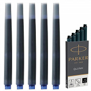 картриджи чернильные parker "cartridge quink", комплект 5 штук, черные, 1950382