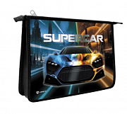 папка для тетрадей а5 молния сверху lamark supercar, 1отд.,лам.картон nf0008-04