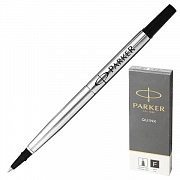стержень для ручки-роллера parker "quink rb", металлический 116 мм, линия письма 0,5 мм, черный, 195