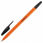 ручка шариковая erichkrause r-301 orange 0.7 черный 43195