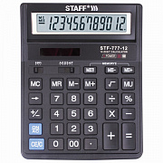 калькулятор 12-разр. staff stf-777 210*165мм черный