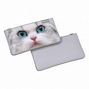пенал конверт erichkrause light 220x120мм white cat