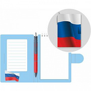 блокнот с ручкой lamark триколор, 105х150 мм, авт.ручка, вн.блок на гребне