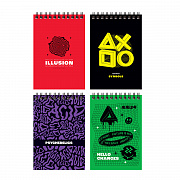 блокнот а6 40л. на гребне bg "illusion"