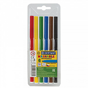 фломастеры 06цв. centropen "washable", смываемые, вент.колпачок, 7790/6tp, 7 7790 0685