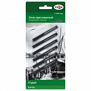 уголь прессованный гамма "студия", средней мягкости, квадратный, 6шт., блистер, европодвес