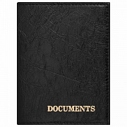 обложка для автодокументов staff "profit", экокожа, "documents", черная, 237181