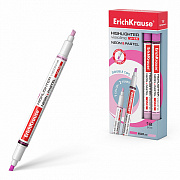 текстовыделитель двусторонний erichkrause visioline v-16 neon+pastel розовый 56017 