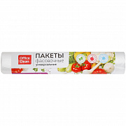 пакеты фасовочные officeclean пнд, 24*37см, 6мкм, рулон 100шт.