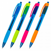 ручка шариковая авт. brauberg fruity rg масляная осн. синяя 0.7мм грип 142655