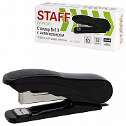степлер №10 staff "everyday" 12л. с антистеплером, черный, 228735-6