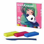 пластилин 12цв.180гр. erichkrause panda hugs +стек