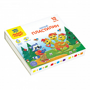 пластилин 12цв.120гр. мульти-пульти "енот в сказке"