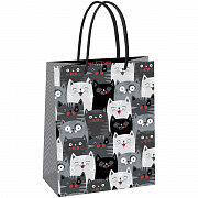 пакет подарочный 18*23*10см meshu "cat pattern",  глянцевая ламинация