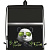 сумка для сменной обуви lamark "panda", 33x42 см, на шнур, светоот., лента, ручка-петля