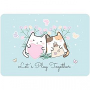 покрытие на стол для труда lamark "котейки", а4 пластик