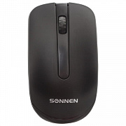 мышь беспроводная sonnen m-3032 usb 1200dpi 2 кнопки + колесо оптич. черная 512640