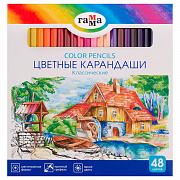 карандаши цветные гамма "классические", 48цв., картон. упак.