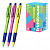 ручка шариковая авт. erichkrause joy® matic&grip neon 0.7, super glide technology, синий 43347