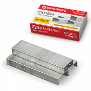 скобы №26/6 brauberg 225973