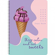 тетрадь на гребне а4 80л. клетка lamark so sweety №1 soft touch