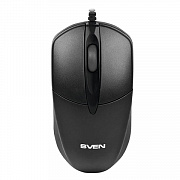 мышь проводная sven rx-112, usb, 2 кнопки+1 колесо-кнопка, оптическая, черная, sv-03200112ub