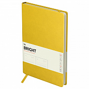 ежедневник недатированный, b5, 136л., твердый переплет, кожзам, bg "bright. yellow", желтый, карман