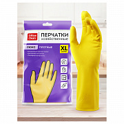 перчатки латексные officeclean люкс,  х/б напыление, плотные, размер xl 337390