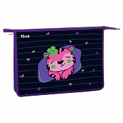 папка для тетрадей 1 отделение, а4, först "pink tiger", 340*245*40мм, пластик, на молнии