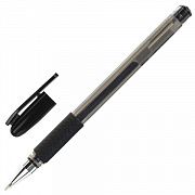 ручка гелевая staff "basic" gp-677, черная 0,5 мм грип 143677