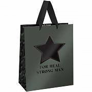 пакет подарочный 11*14*6,5см meshu "for man", фольга,  выборочный лак, матовая ламинация
