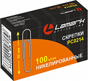 скрепки 50мм никел. lamark pc0214 100шт/к-уп
