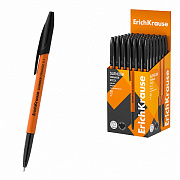 ручка шариковая erichkrause slender® stick orange 0.7, super glide technology, черный 63090