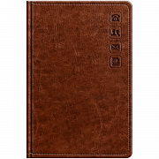 телефонная книга а7, 64л., кожзам, bg "nebraska. brown", с вырубкой