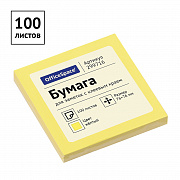 бумага с кл.краем 76*76 100л officespace желтый 299716