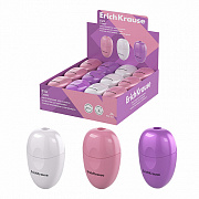 точилка с контейнером erichkrause eva, candy, с контейнером, ассорти 