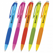 ручка шариковая авт. brauberg juicy синяя 0.7мм 141546 грип
