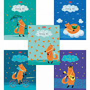 тетрадь 48л. а5 клетка hatber мат.ламинация, "funny fox" 48т5лв1