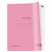 тетрадь 96л. а5 клетка bg "novatone. пыльная роза", пластиковая обложка