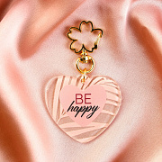 брелок "be happy", 5 х 4,6 см   9188393