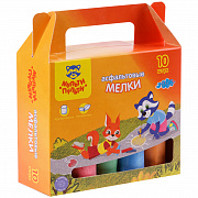 мелки цветные для асфальта мульти-пульти, 10шт., 5цв., круглые картонная коробка