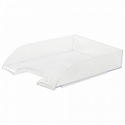 лоток горизонтальный brauberg "office style", 320х245х65 мм, прозрачный, 237288